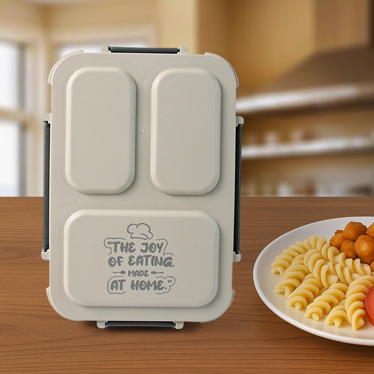 3-Compartment Stainless Steel Lunch Box (1 Pc) 3-Compartment Stainless Steel Lunch Box (1 Pc)
